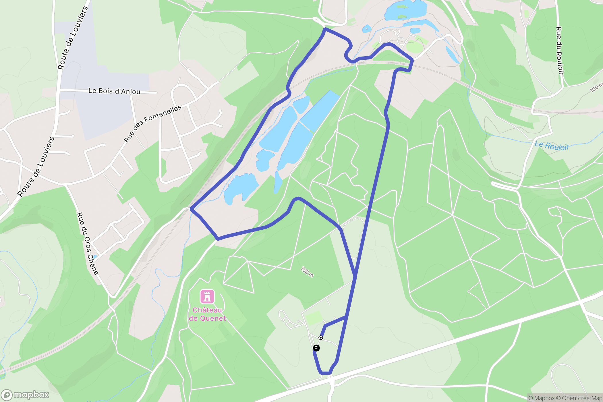Le Val-Doré : carte du parcours de randonnée - France