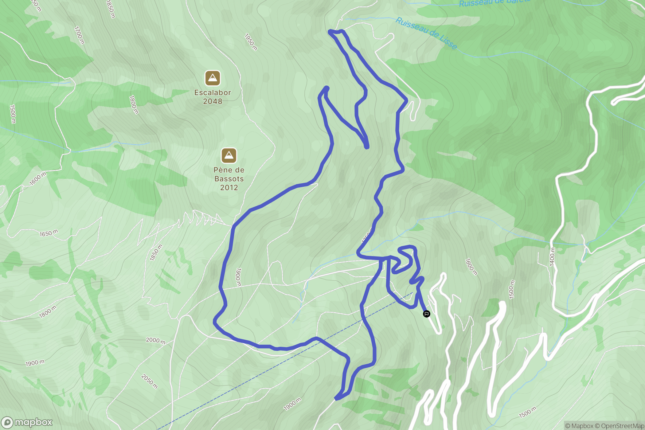 Grust : carte du parcours de randonnée - France