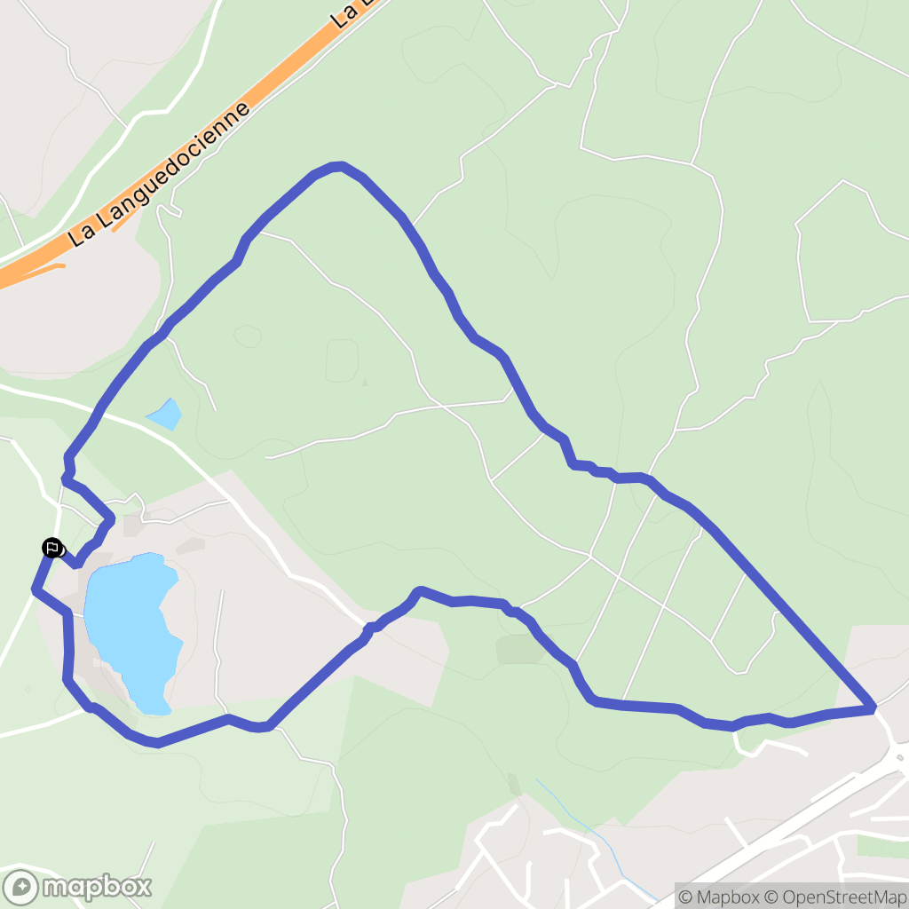 Loupian : carte du parcours de randonnée - France