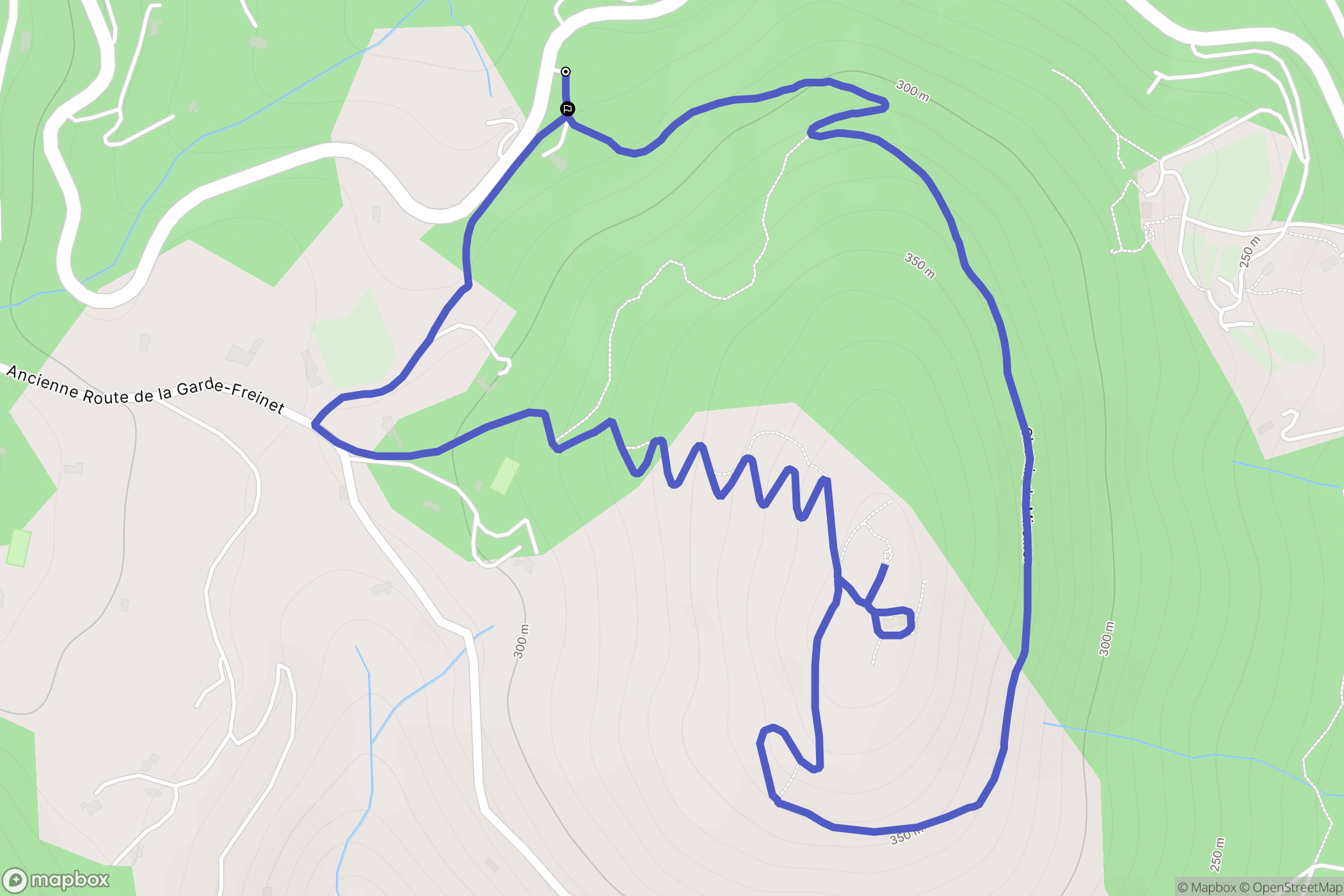 La Garde-Freinet : carte du parcours de randonnée - France