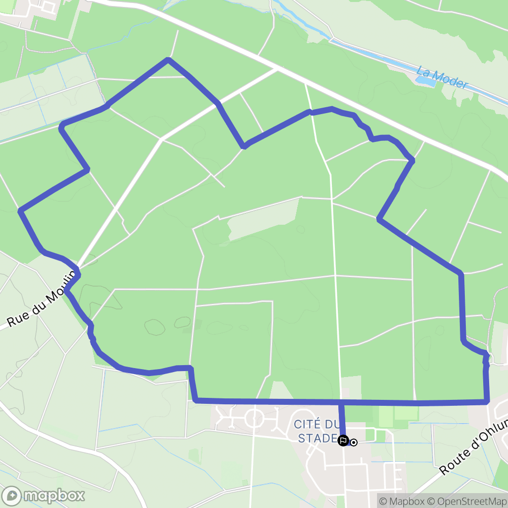 Ohlungen : carte du parcours de randonnée - France