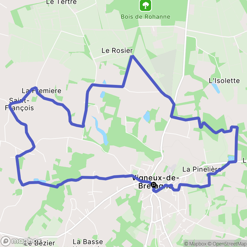 Vigneux-de-Bretagne : carte du parcours de randonnée - France