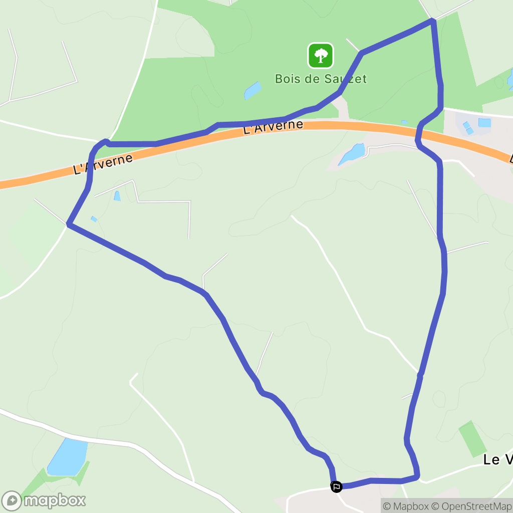 Doyet : carte du parcours de randonnée - France