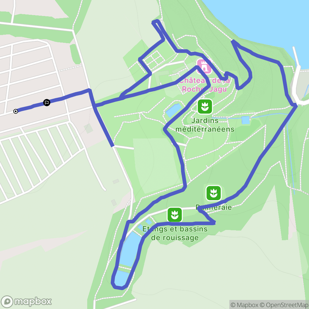 Ploëzal : carte du parcours de randonnée - France