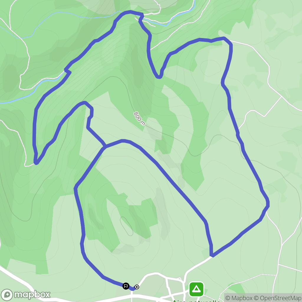 Olloix : carte du parcours de randonnée - France