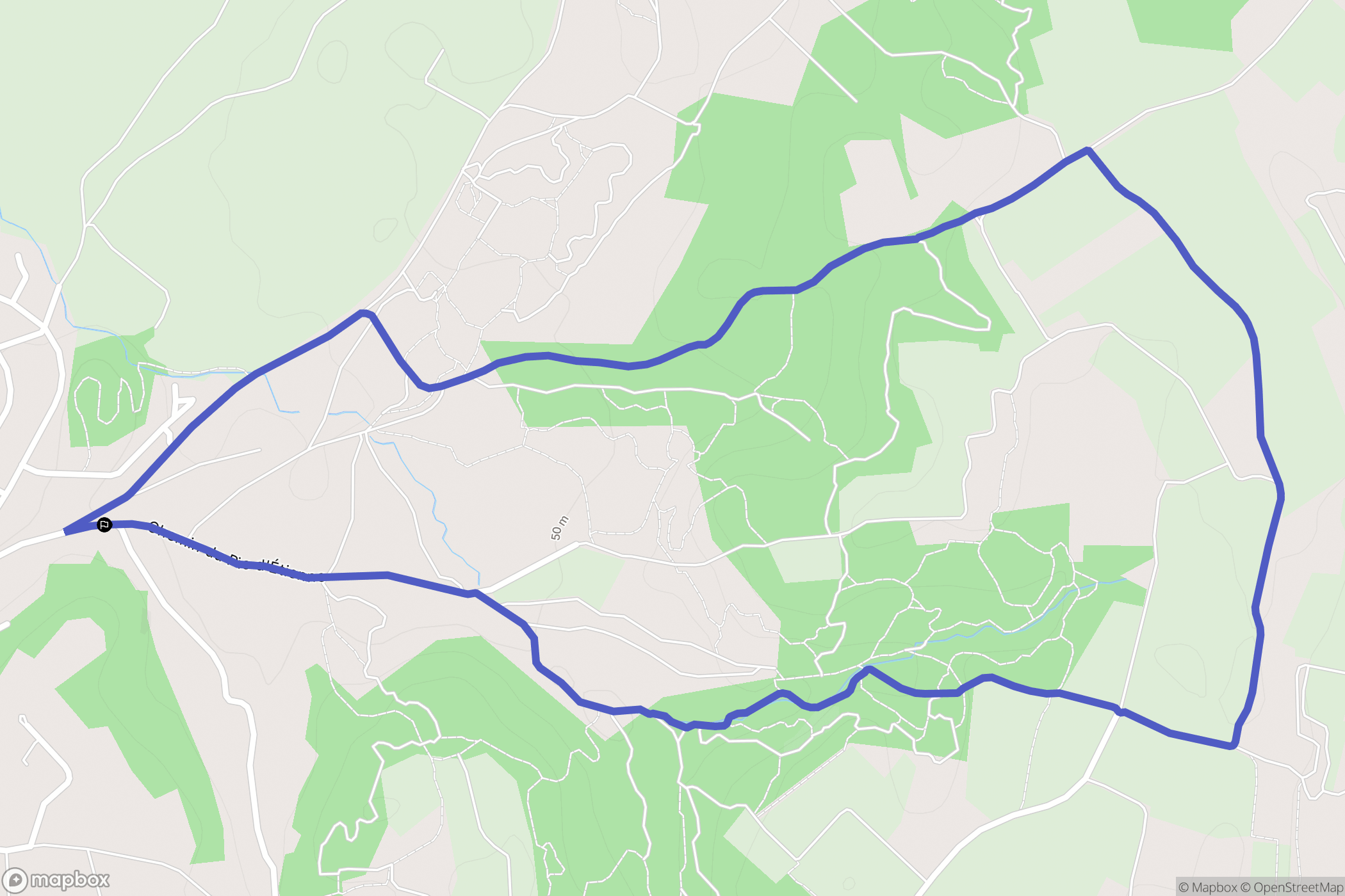 Vauvert : carte du parcours de randonnée - France