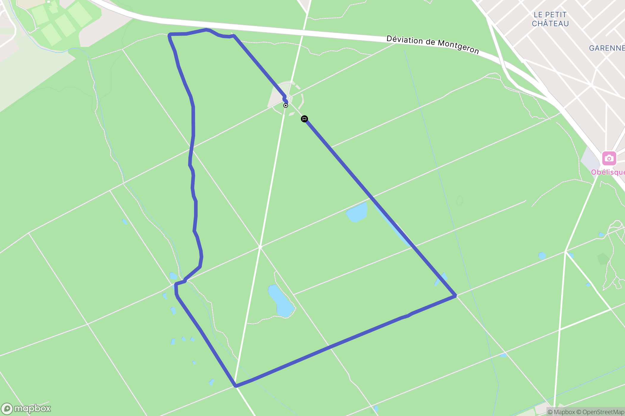 Montgeron : carte du parcours de randonnée - France