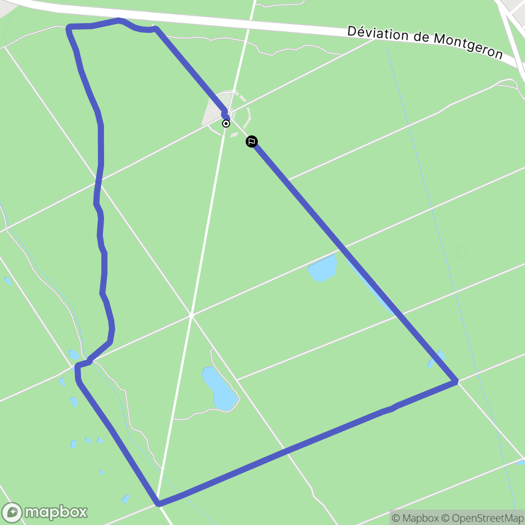 Montgeron : carte du parcours de randonnée - France