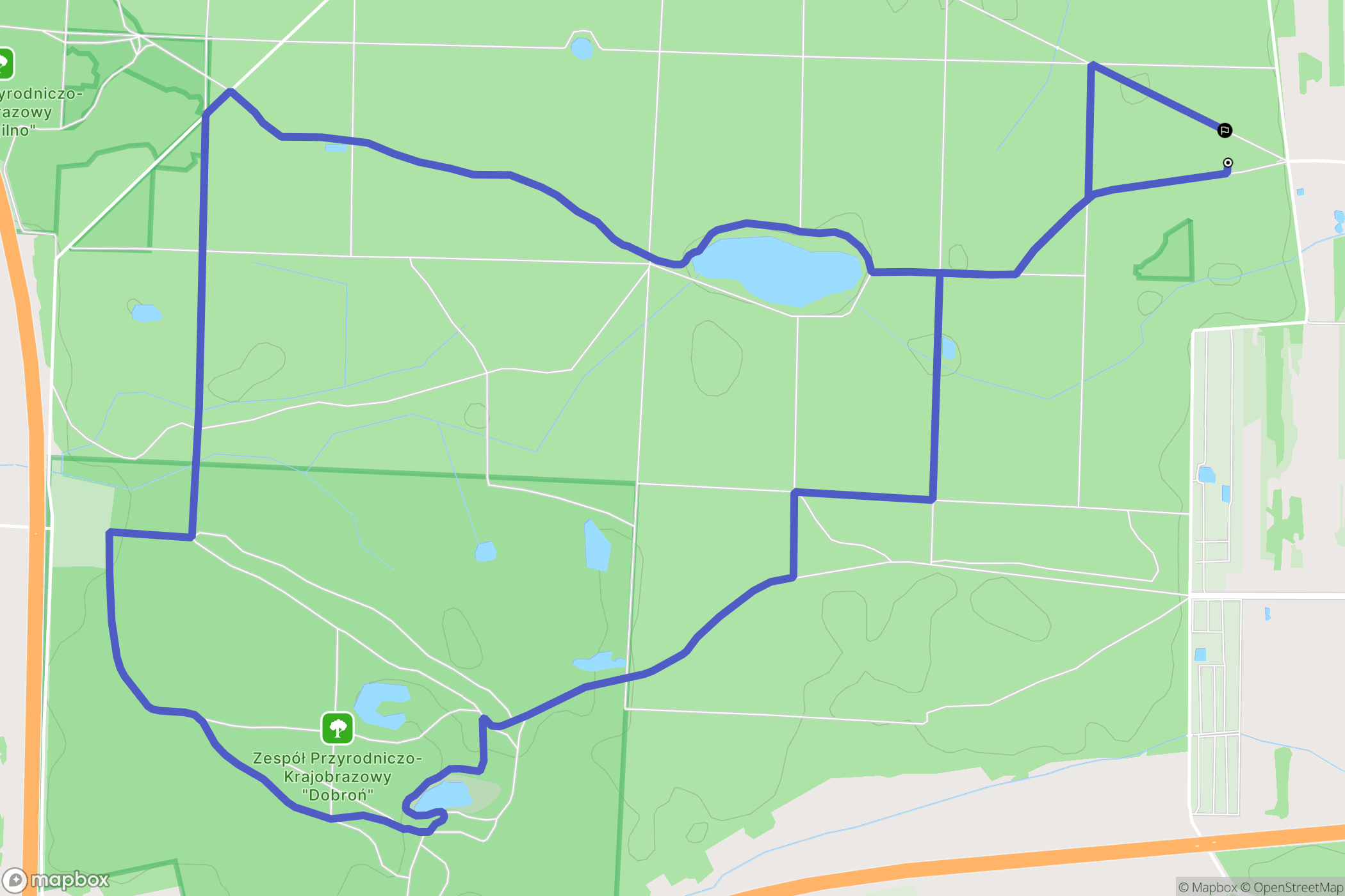 Terenin: mapa trasy - Poland