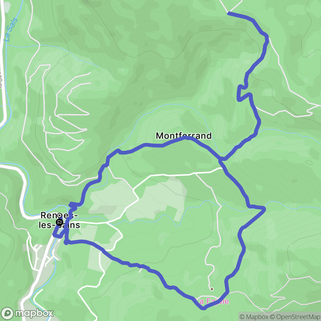 Rennes-les-Bains : carte du parcours de randonnée - France