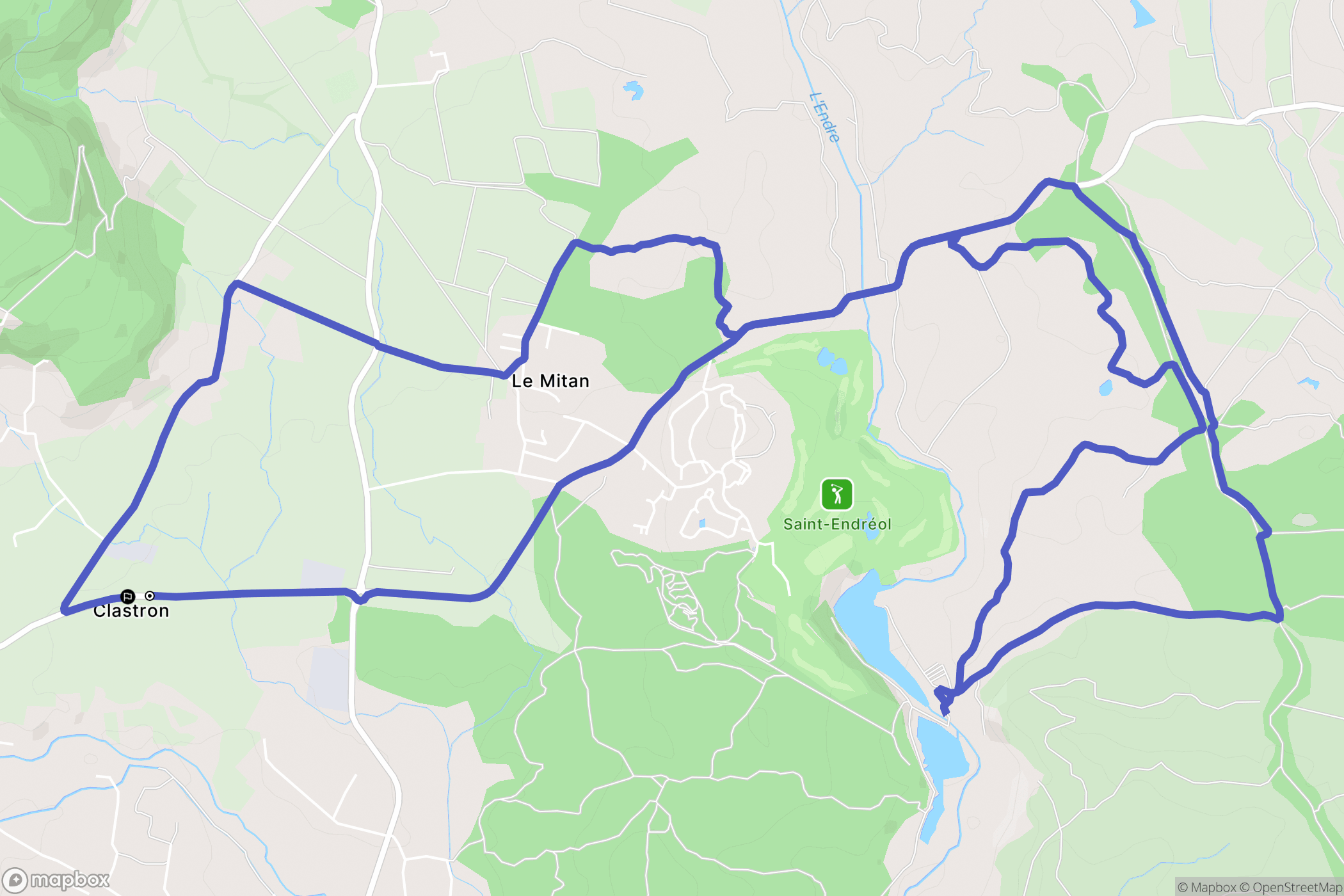 La Motte : carte du parcours de randonnée - France