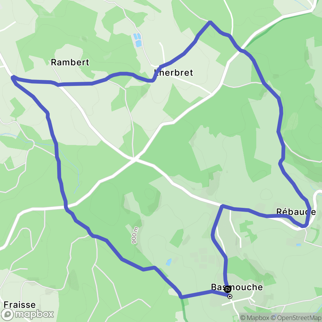 Jonzieux : carte du parcours de randonnée - France