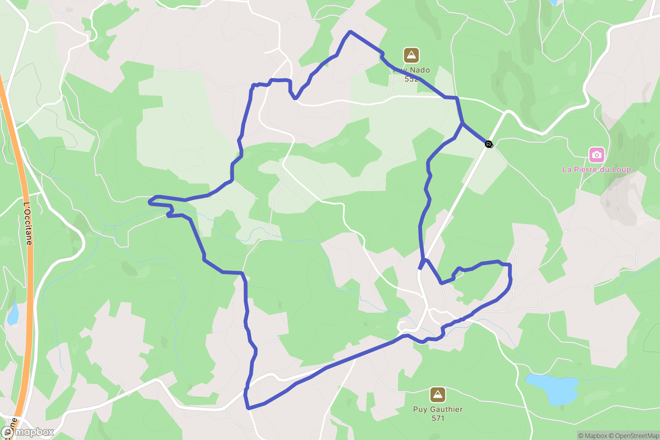 Bersac-sur-Rivalier : carte du parcours de randonnée - France