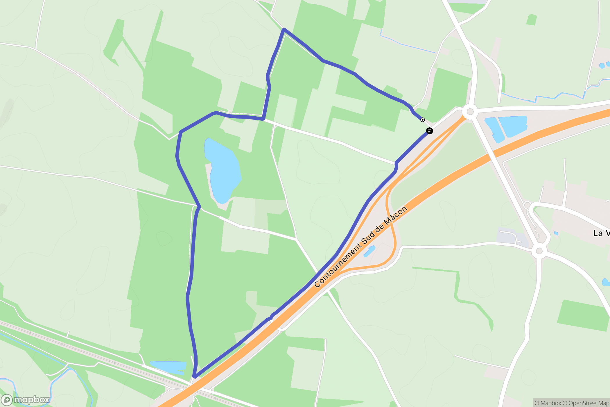 Crottet : carte du parcours de randonnée - France