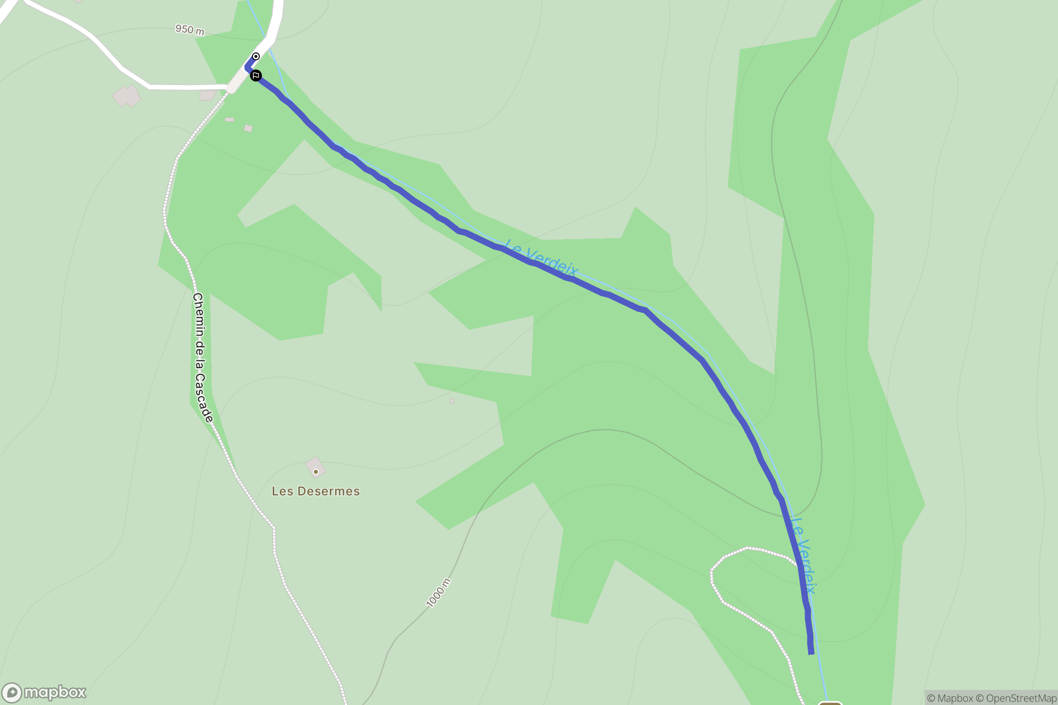 Laqueuille : carte du parcours de randonnée - France