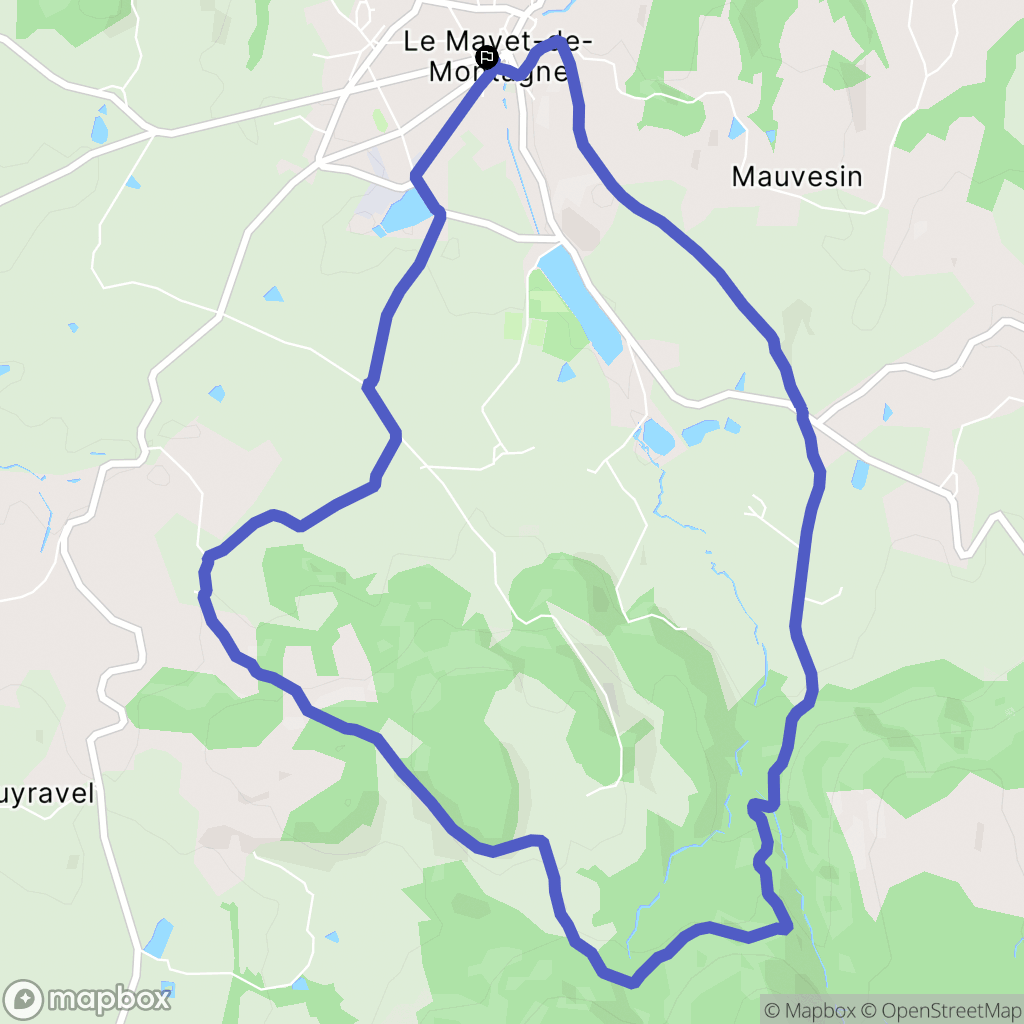 Le Mayet-de-Montagne : carte du parcours de randonnée - France