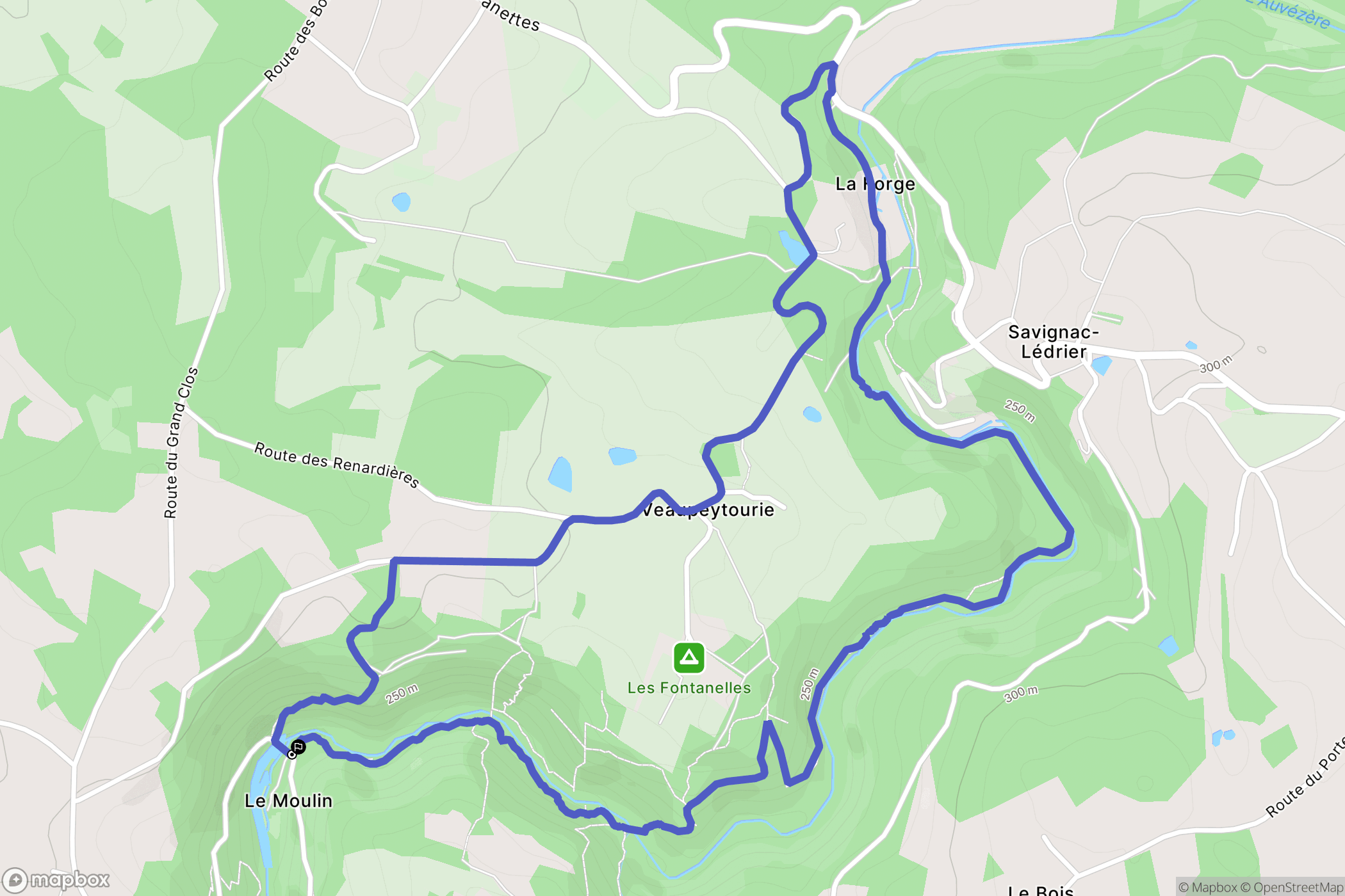 Saint-Mesmin : carte du parcours de randonnée - France