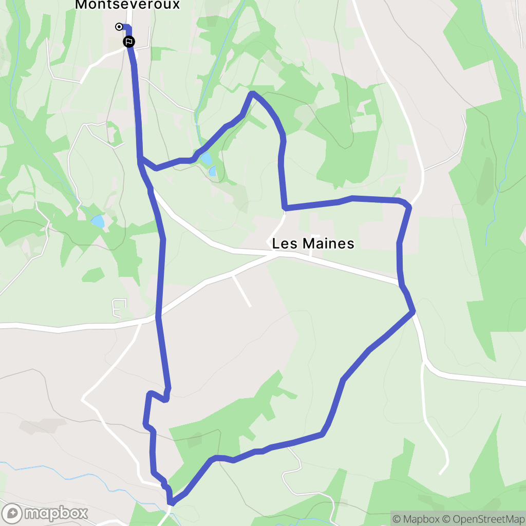 Montseveroux : carte du parcours de randonnée - France