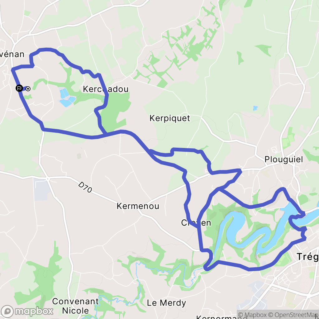 Penvénan : carte du parcours de randonnée - France