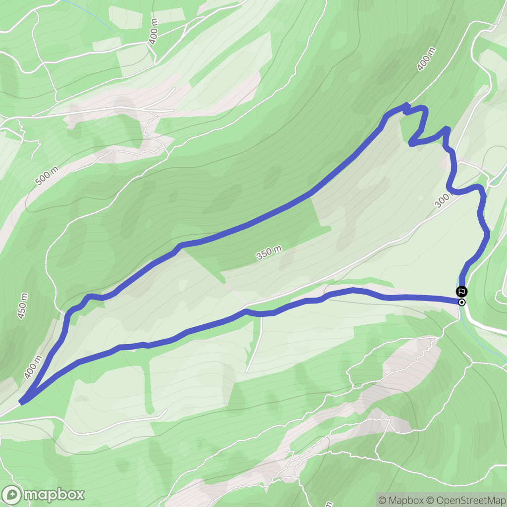Suzette : carte du parcours de randonnée - France