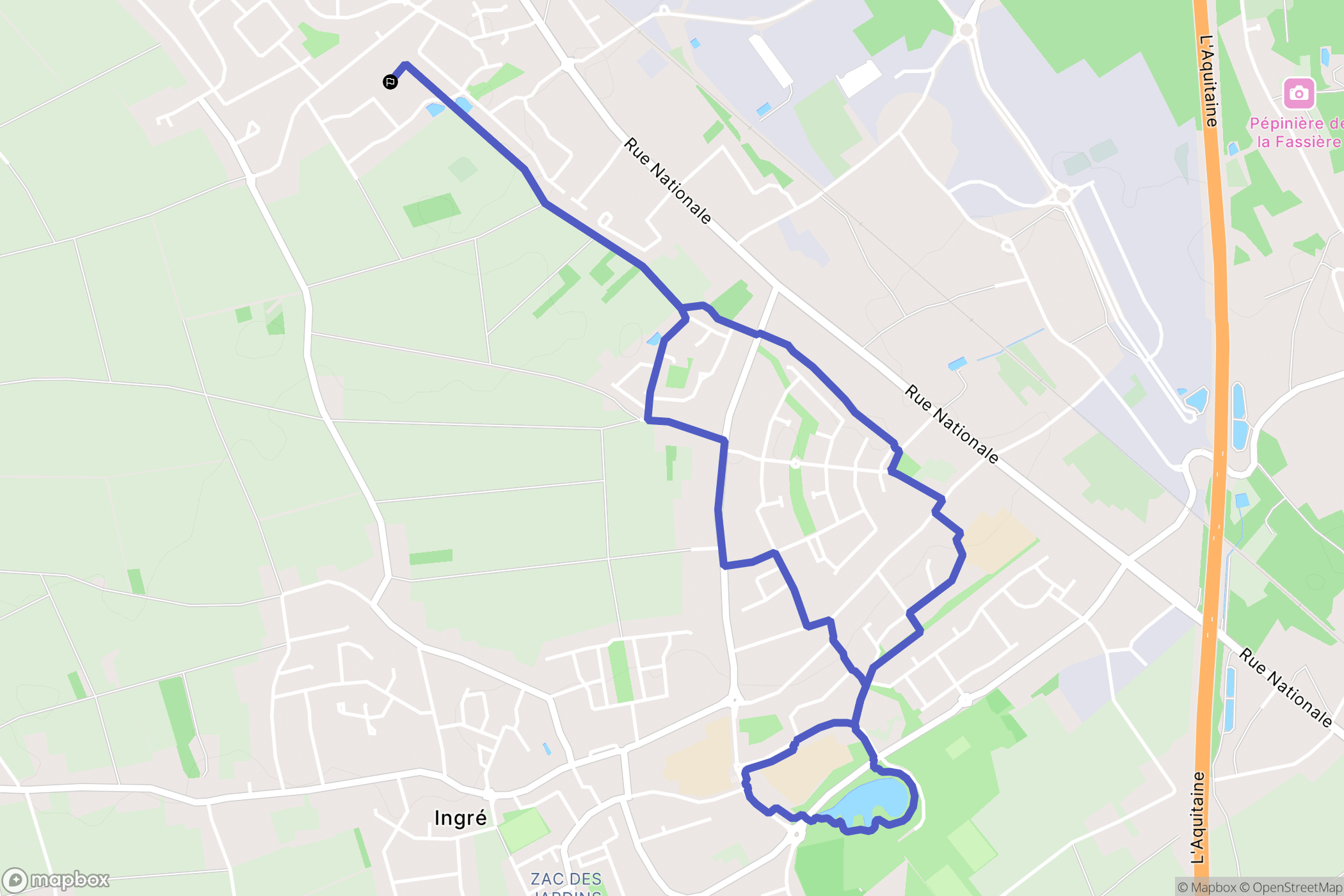 Ormes : carte du parcours de randonnée - France