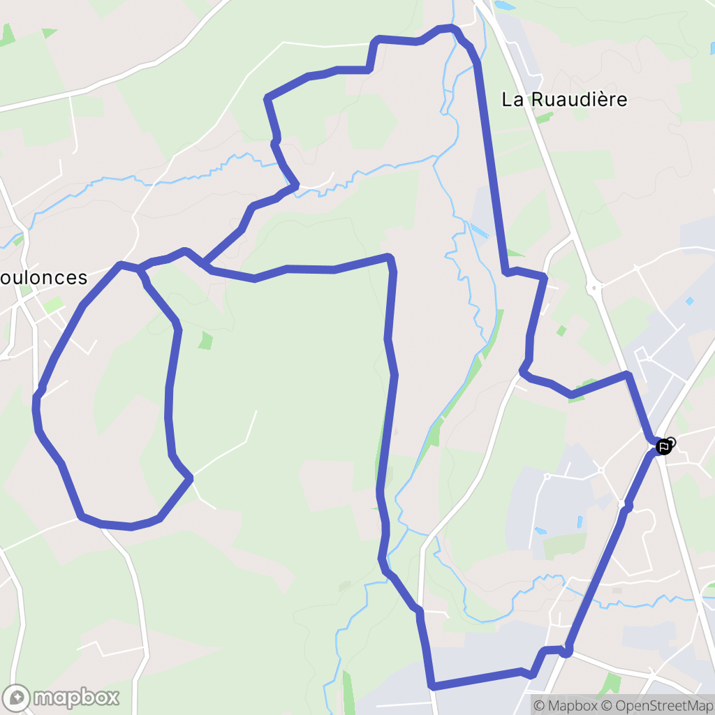 Vire-Normandie : carte du parcours de randonnée - France