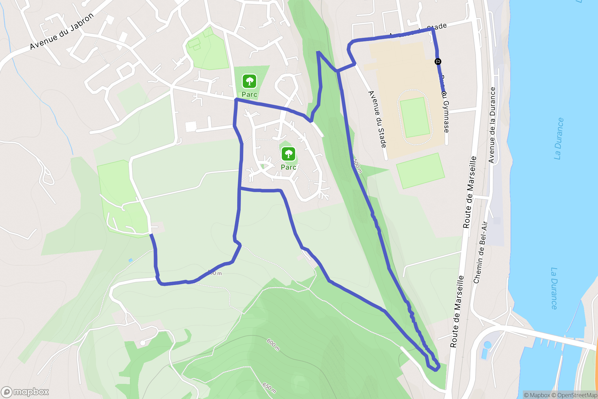 Sisteron : carte du parcours de randonnée - France