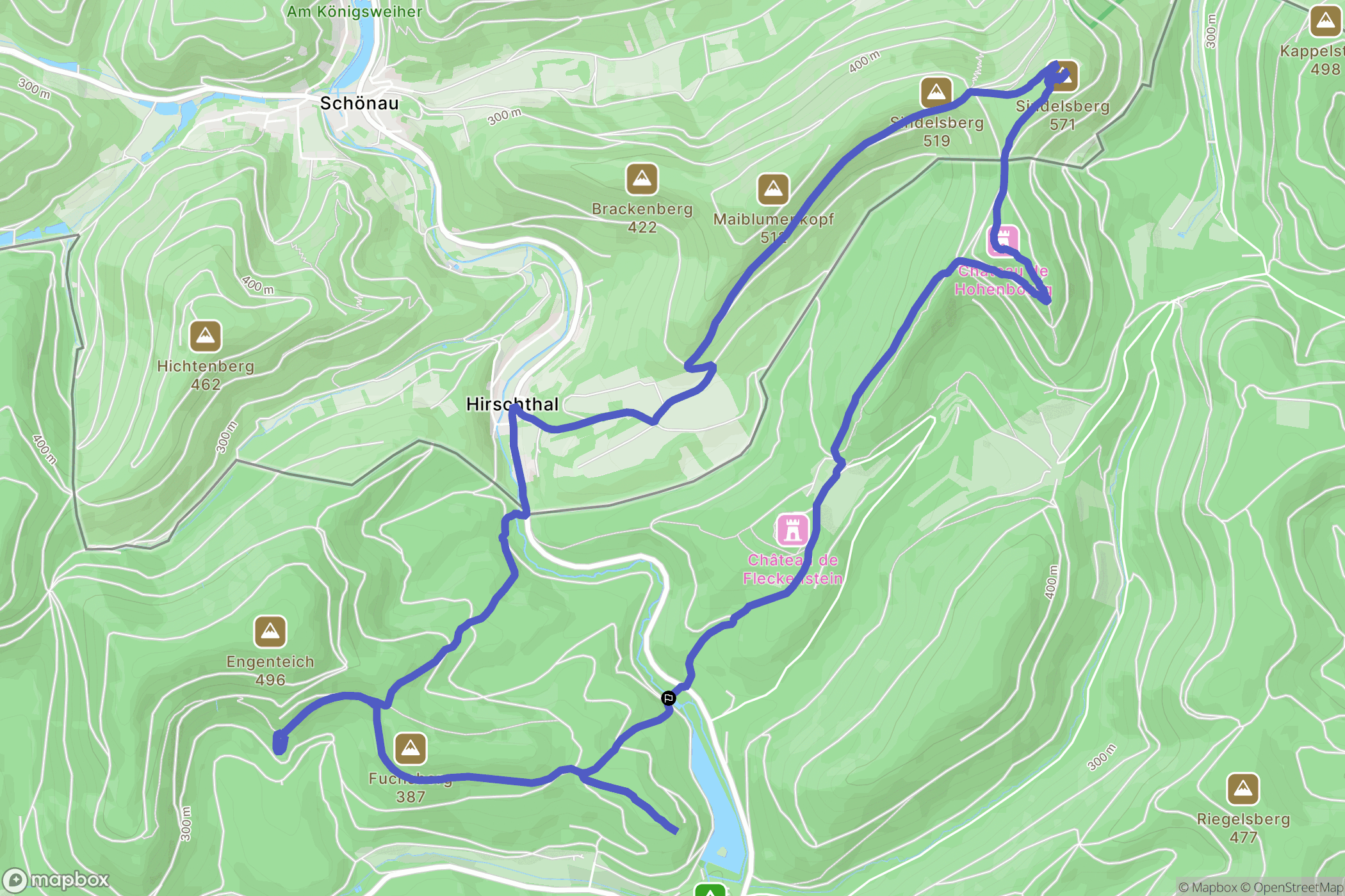 Lembach : carte du parcours de randonnée - France