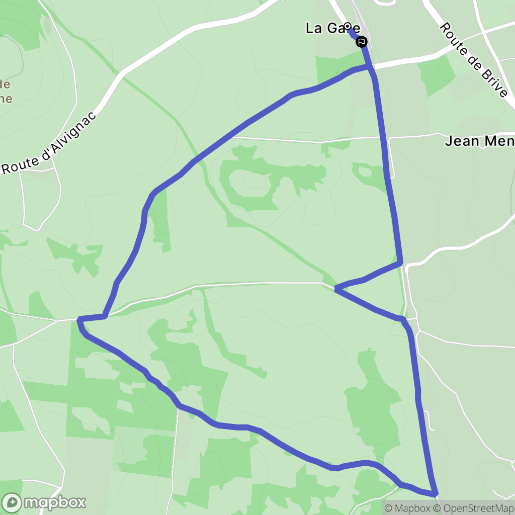 Rocamadour : carte du parcours de randonnée - France