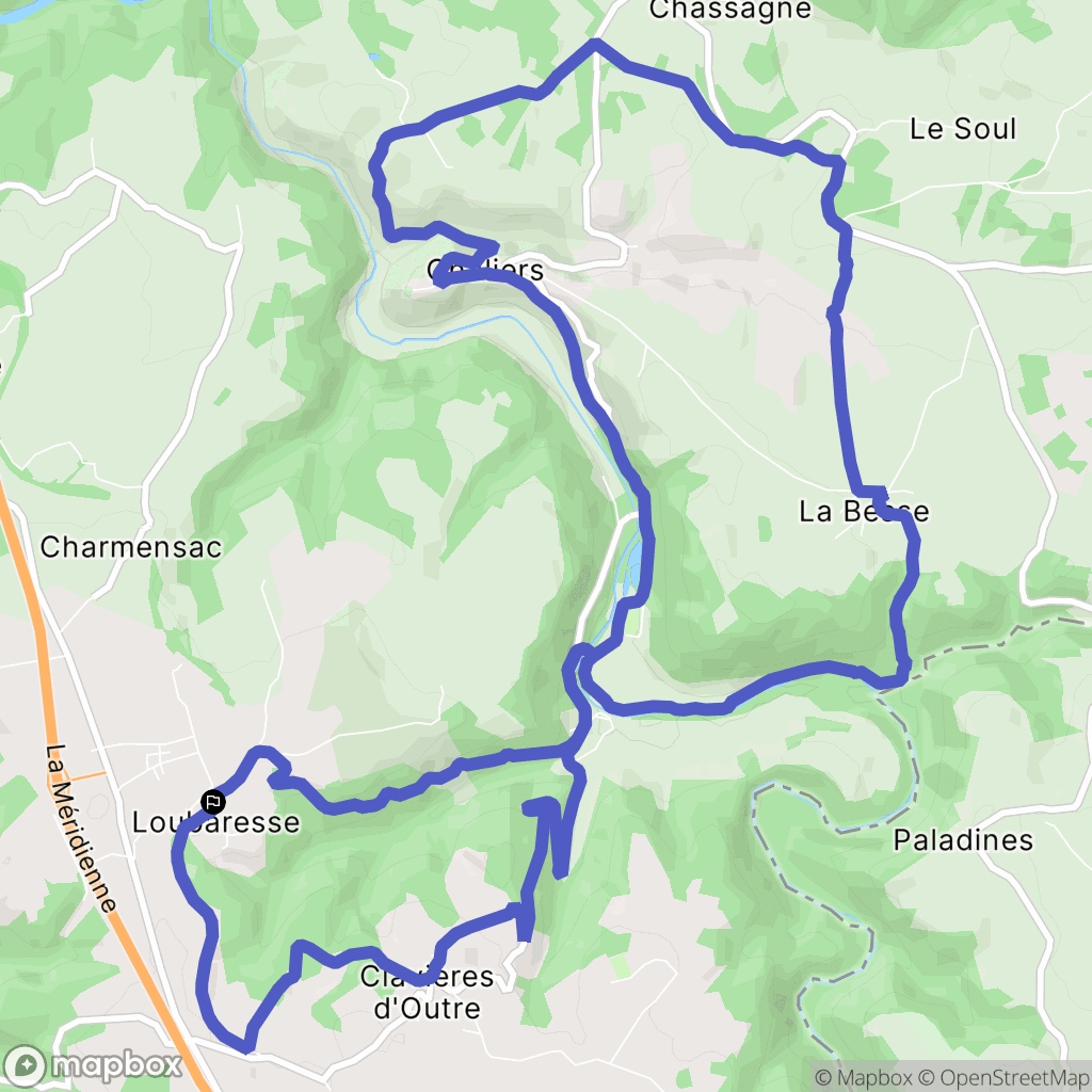 Val-d'Arcomie : carte du parcours de randonnée - France