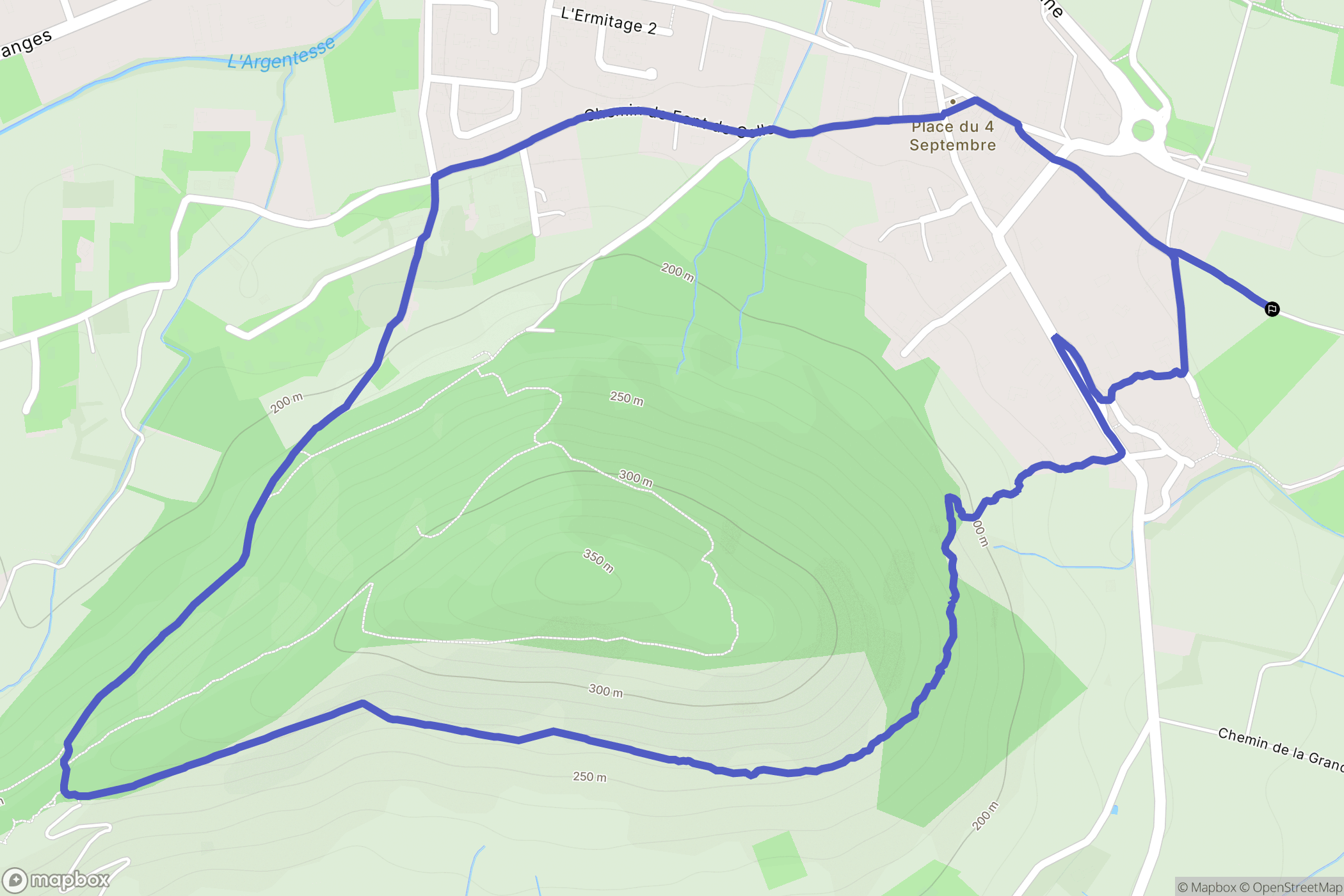 Saint-Hippolyte-du-Fort : carte du parcours de randonnée - France
