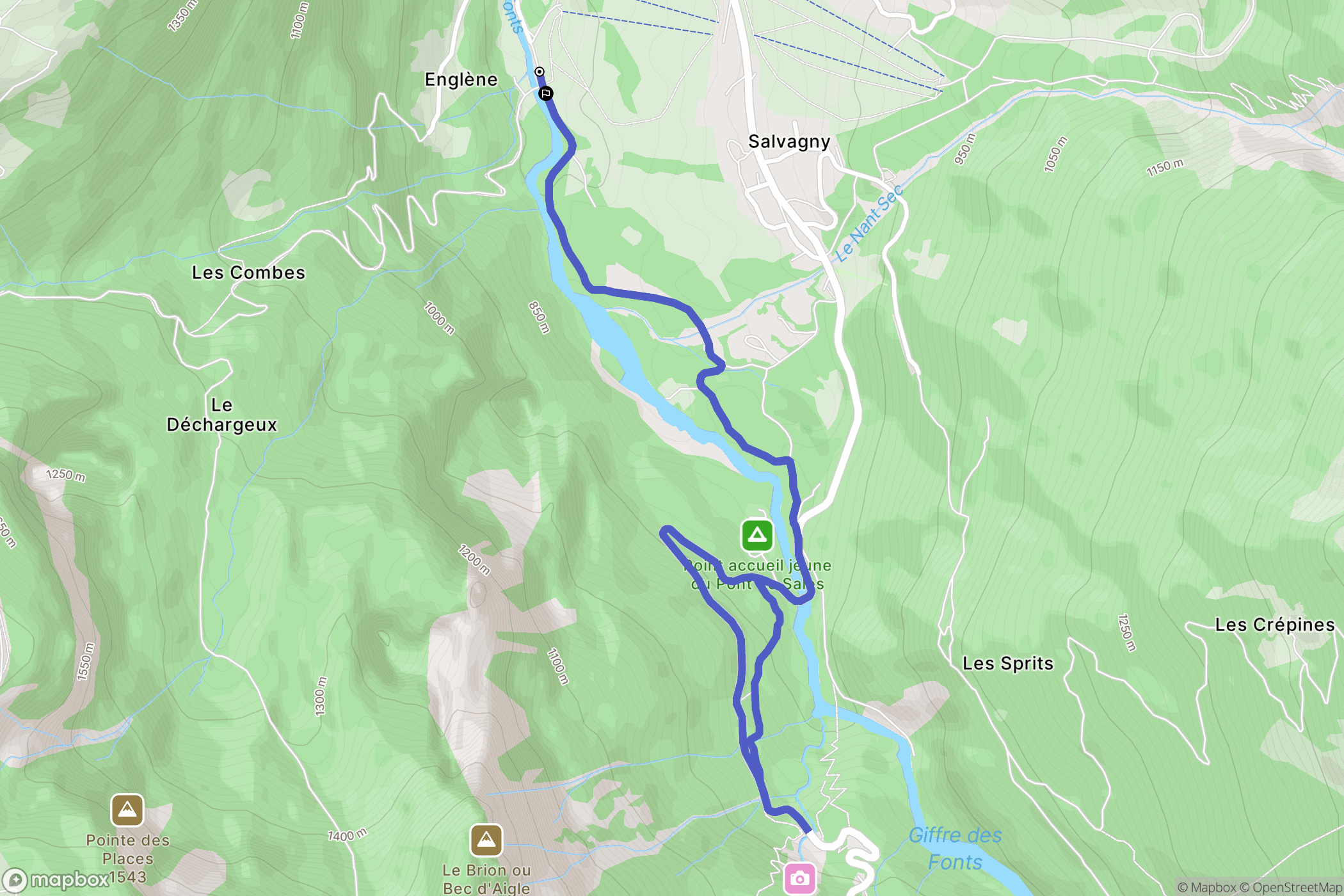 Sixt-Fer-à-Cheval : carte du parcours de randonnée - France