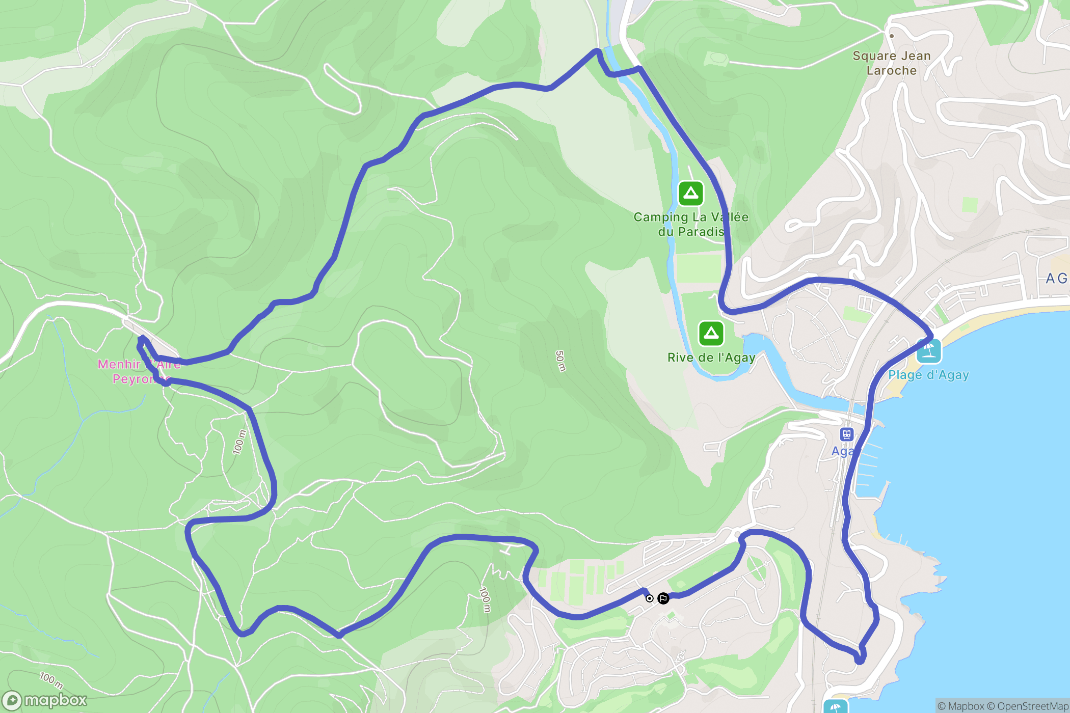 Saint-Raphaël : carte du parcours de randonnée - France
