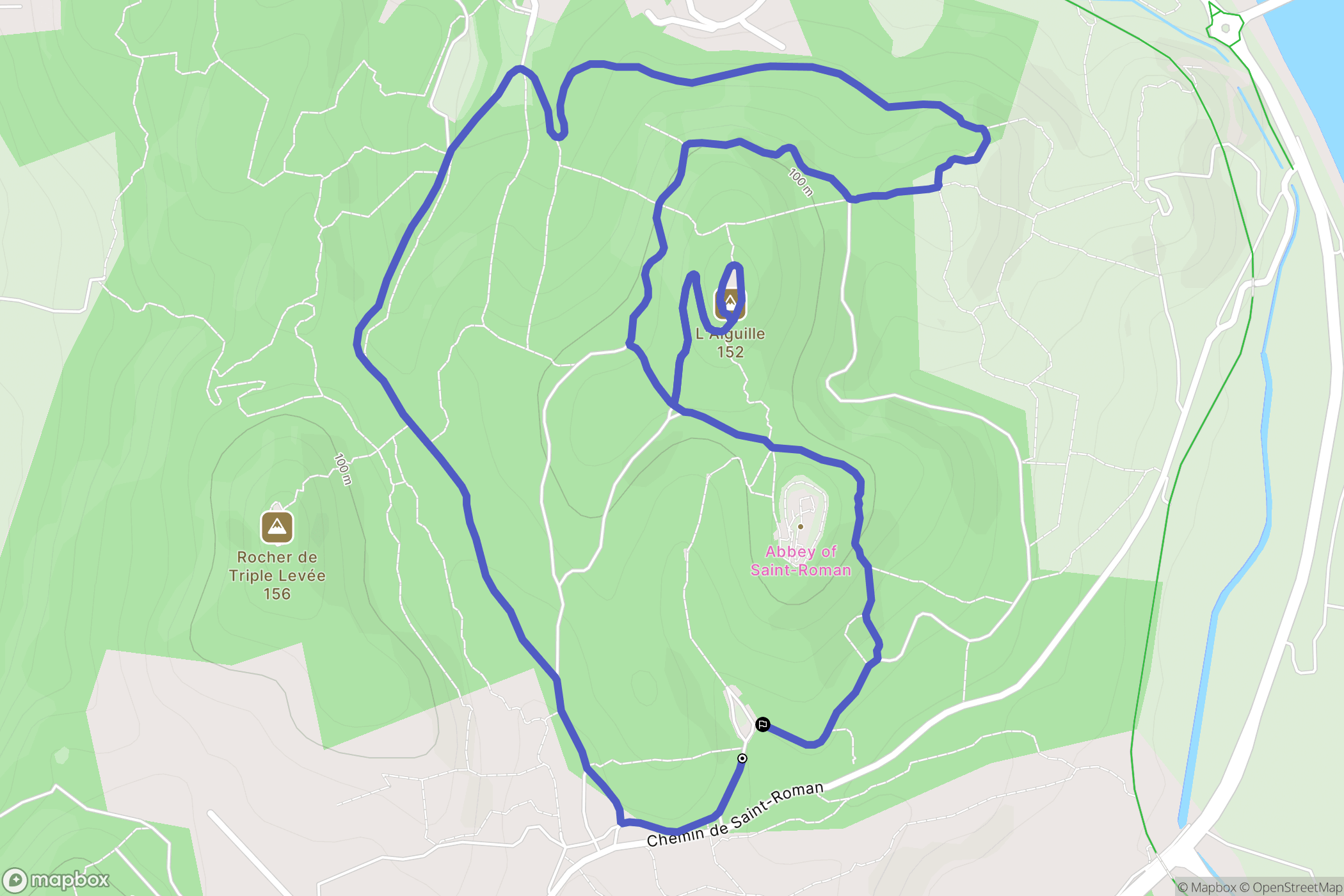 Beaucaire : carte du parcours de randonnée - France