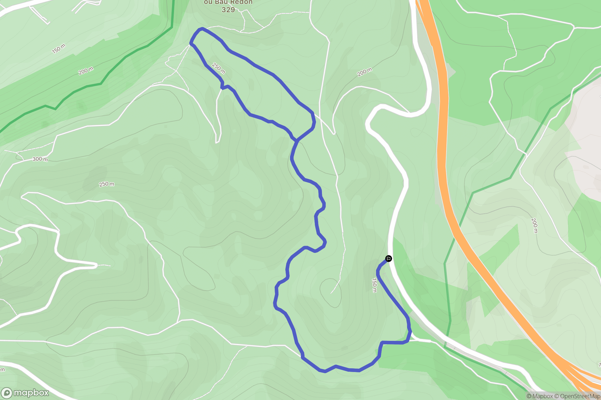 Cassis : carte du parcours de randonnée - France