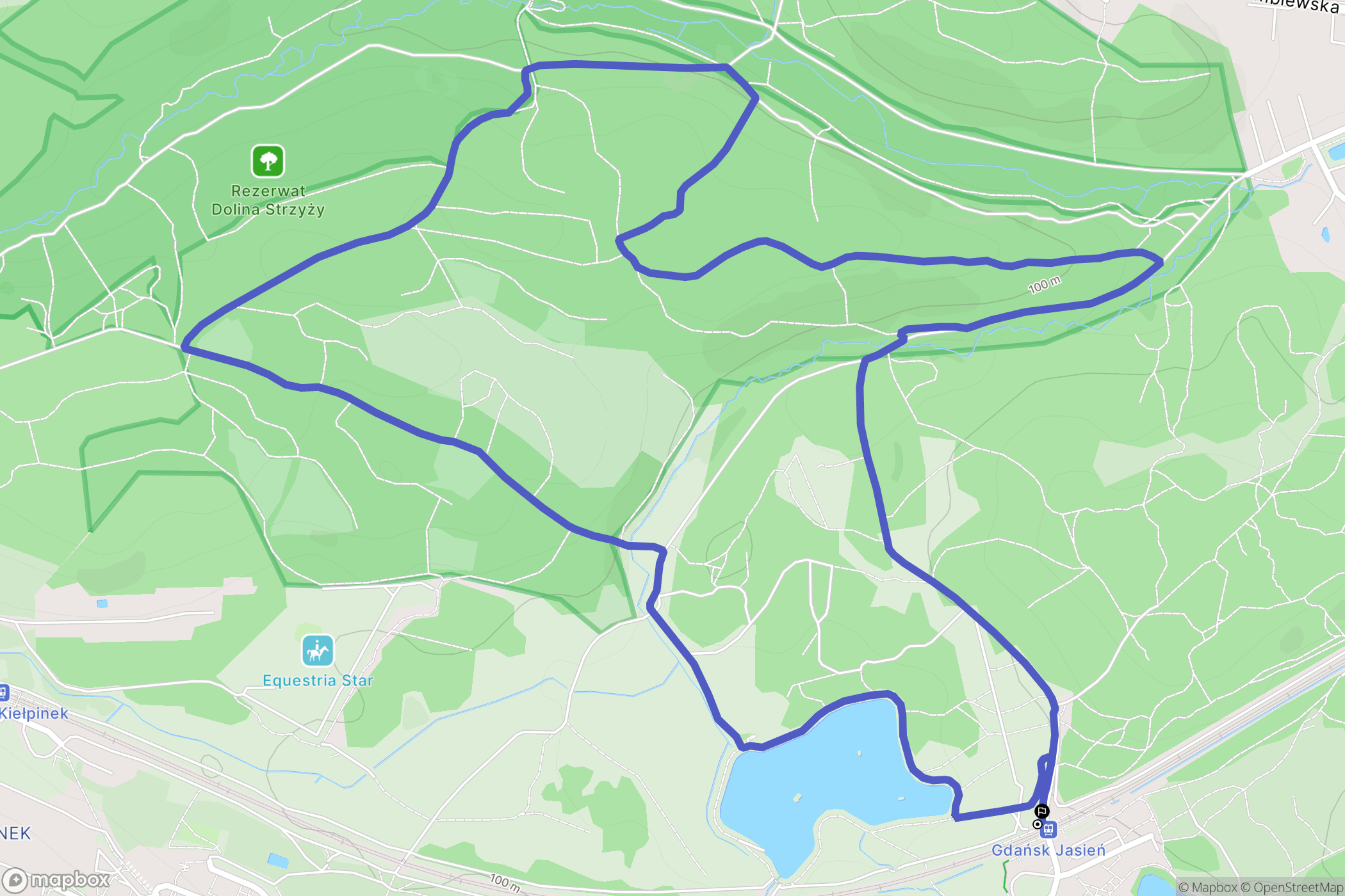 Gdańsk: mapa trasy - Poland