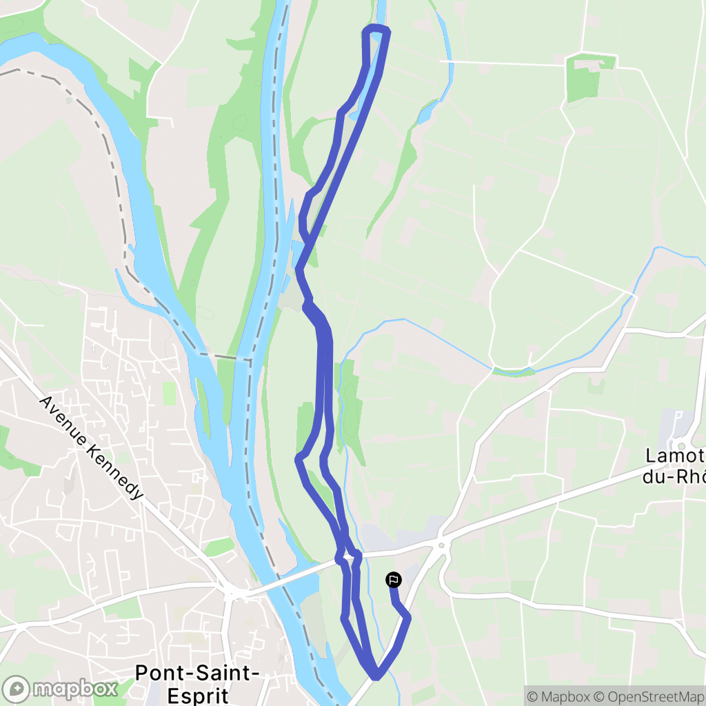 Mondragon : carte du parcours de randonnée - France