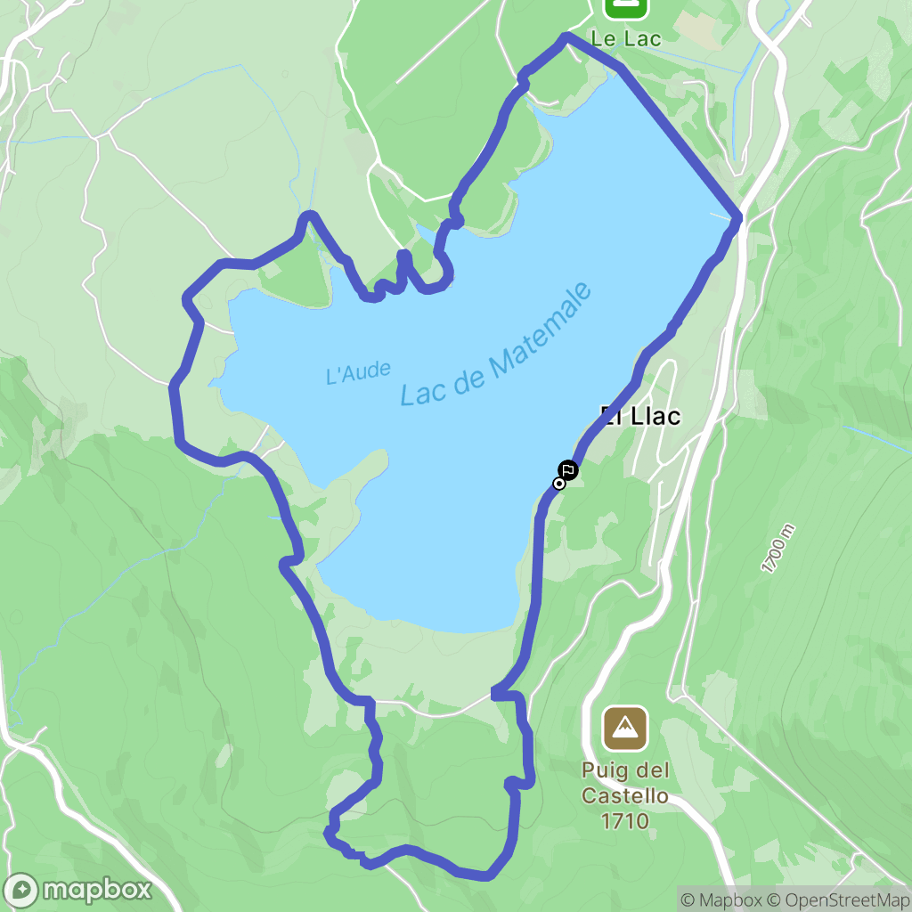 Matemale : carte du parcours de randonnée - France