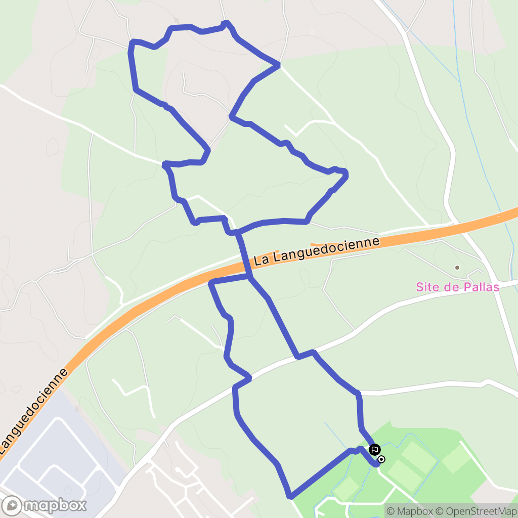 Mèze : carte du parcours de randonnée - France