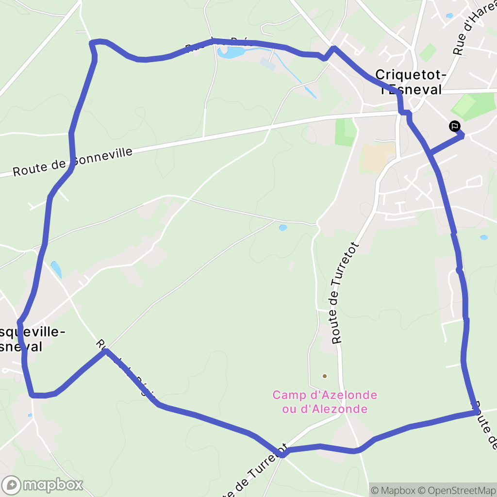 Criquetot-l'Esneval : carte du parcours de randonnée - France