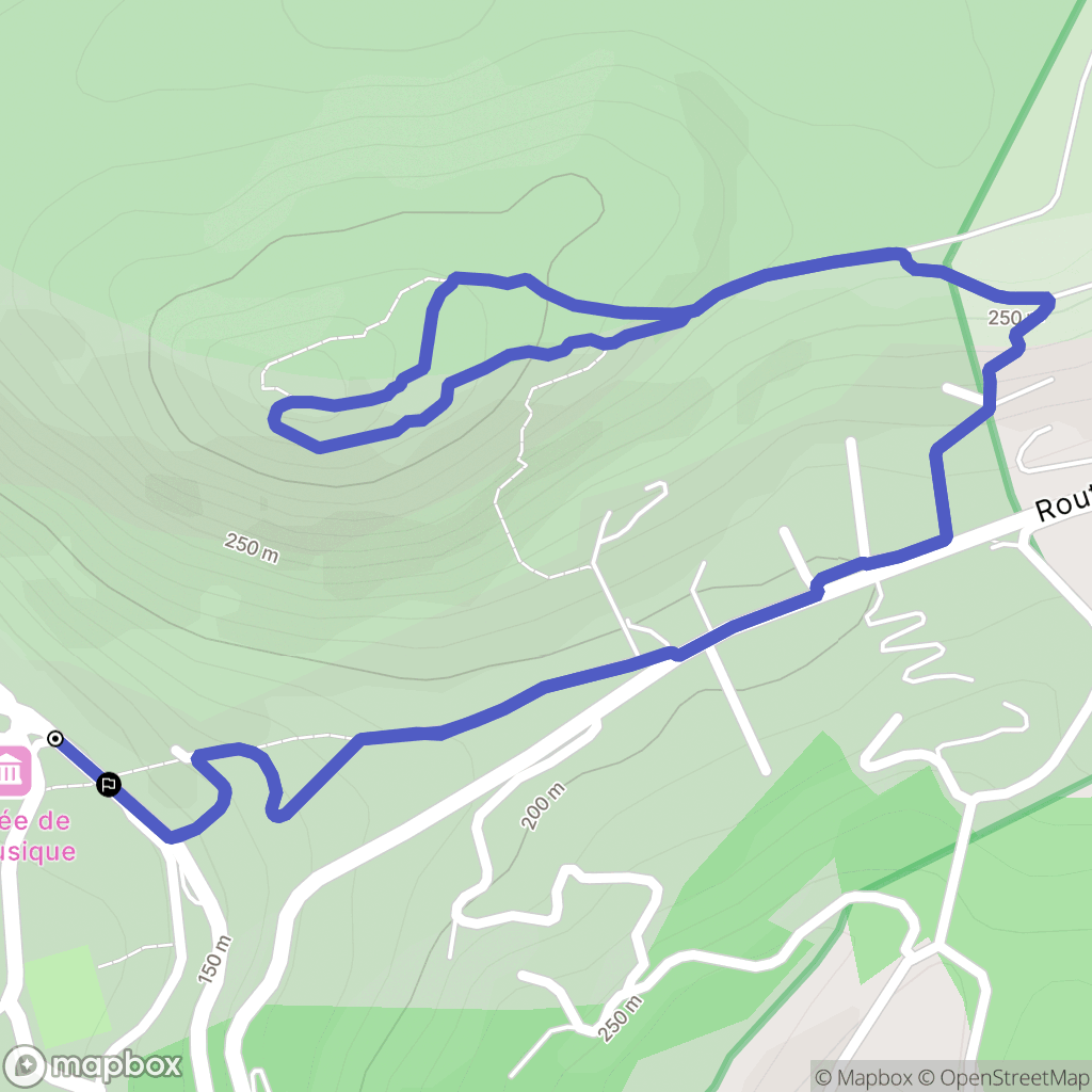Anduze : carte du parcours de randonnée - France