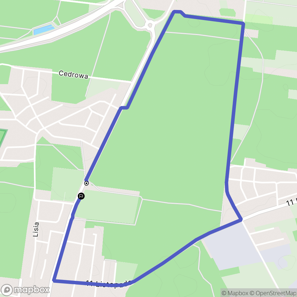 Wasilków: mapa trasy - Poland
