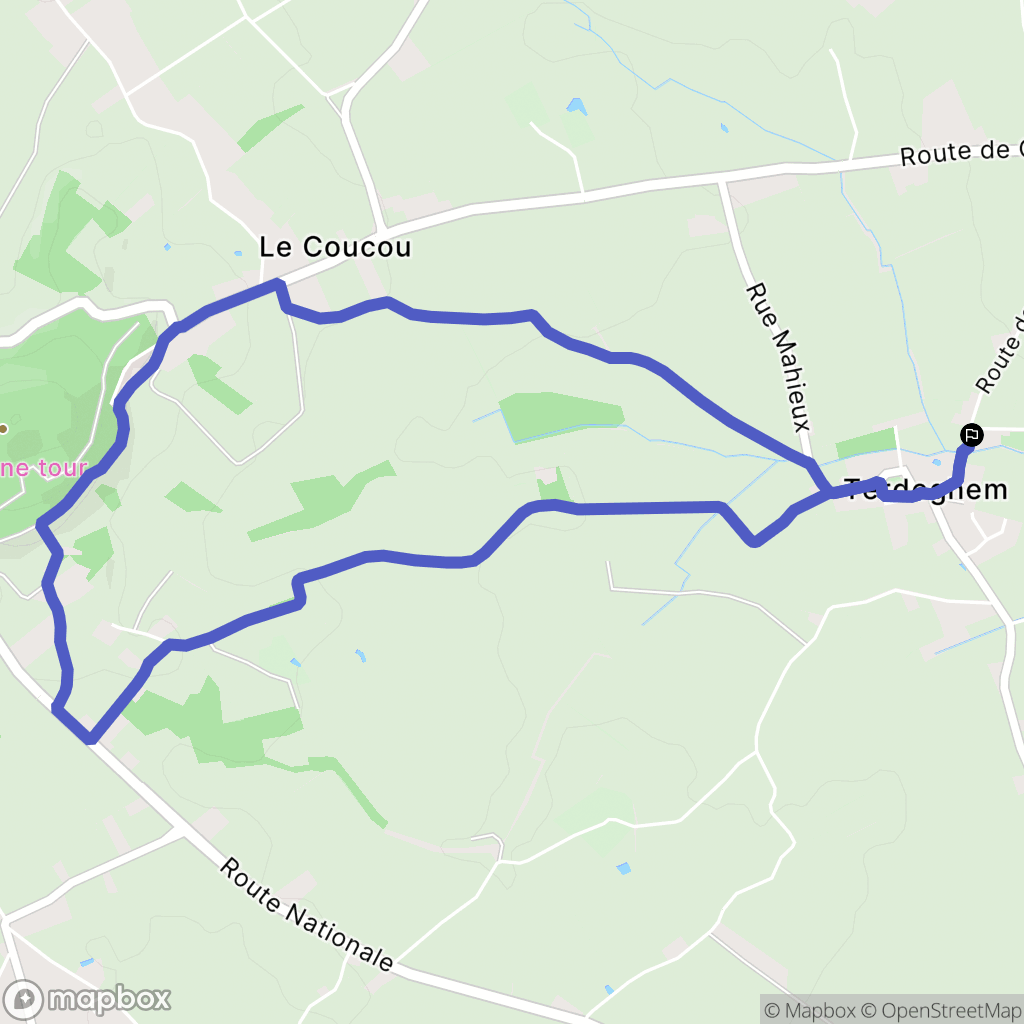 Terdeghem : carte du parcours de randonnée - France