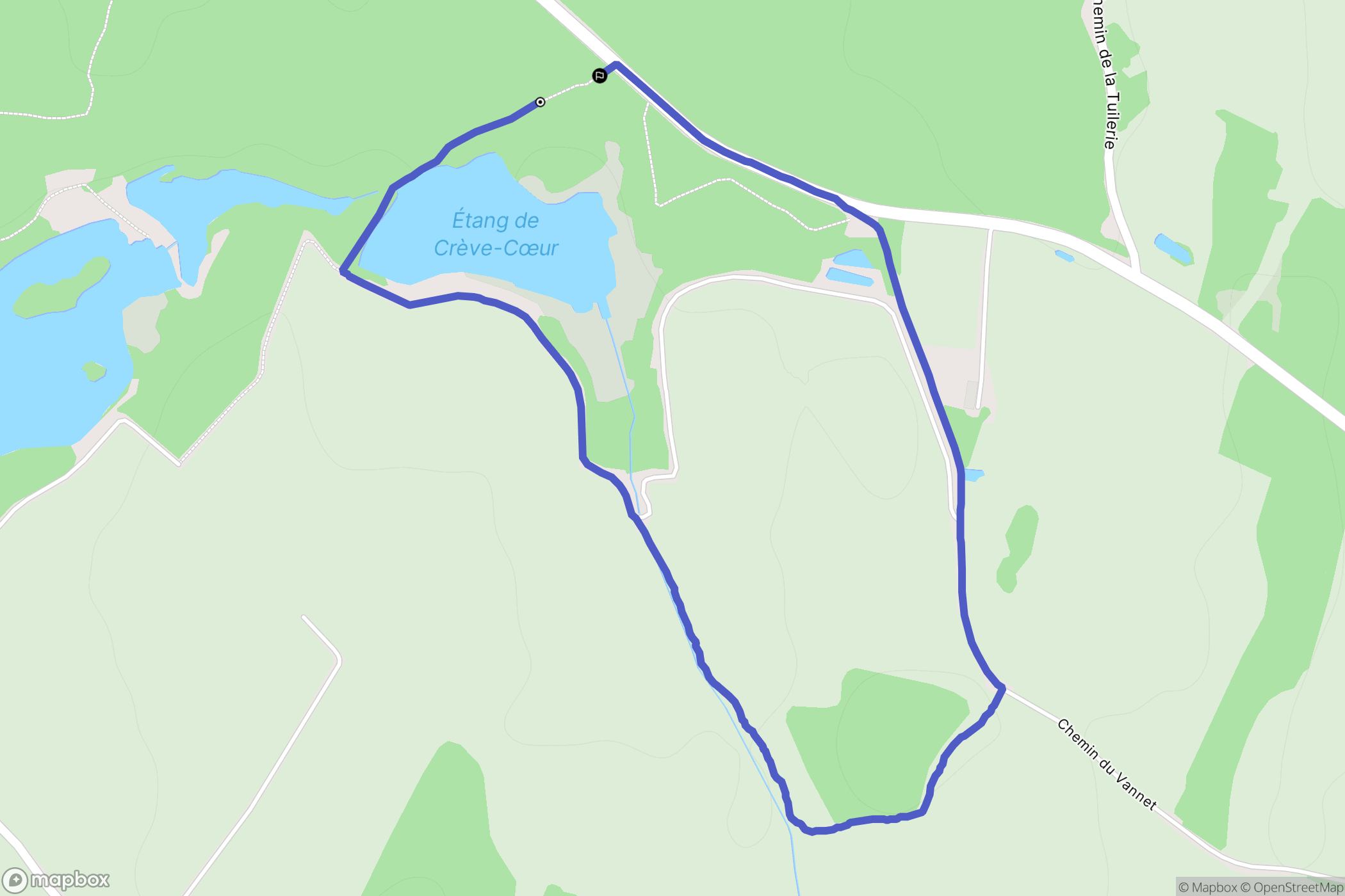 Beaufort-Orbagna : carte du parcours de randonnée - France