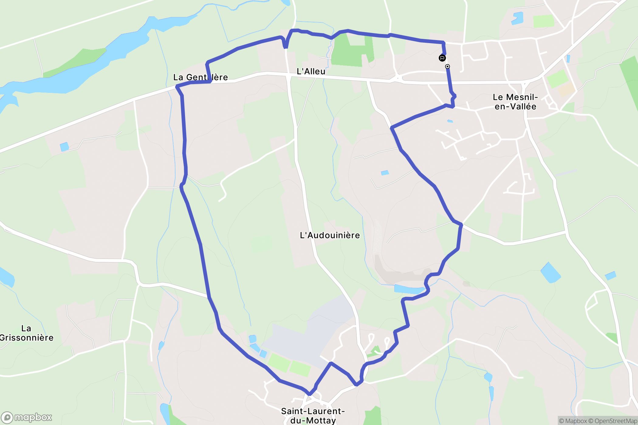 Mauges-sur-Loire : carte du parcours de randonnée - France
