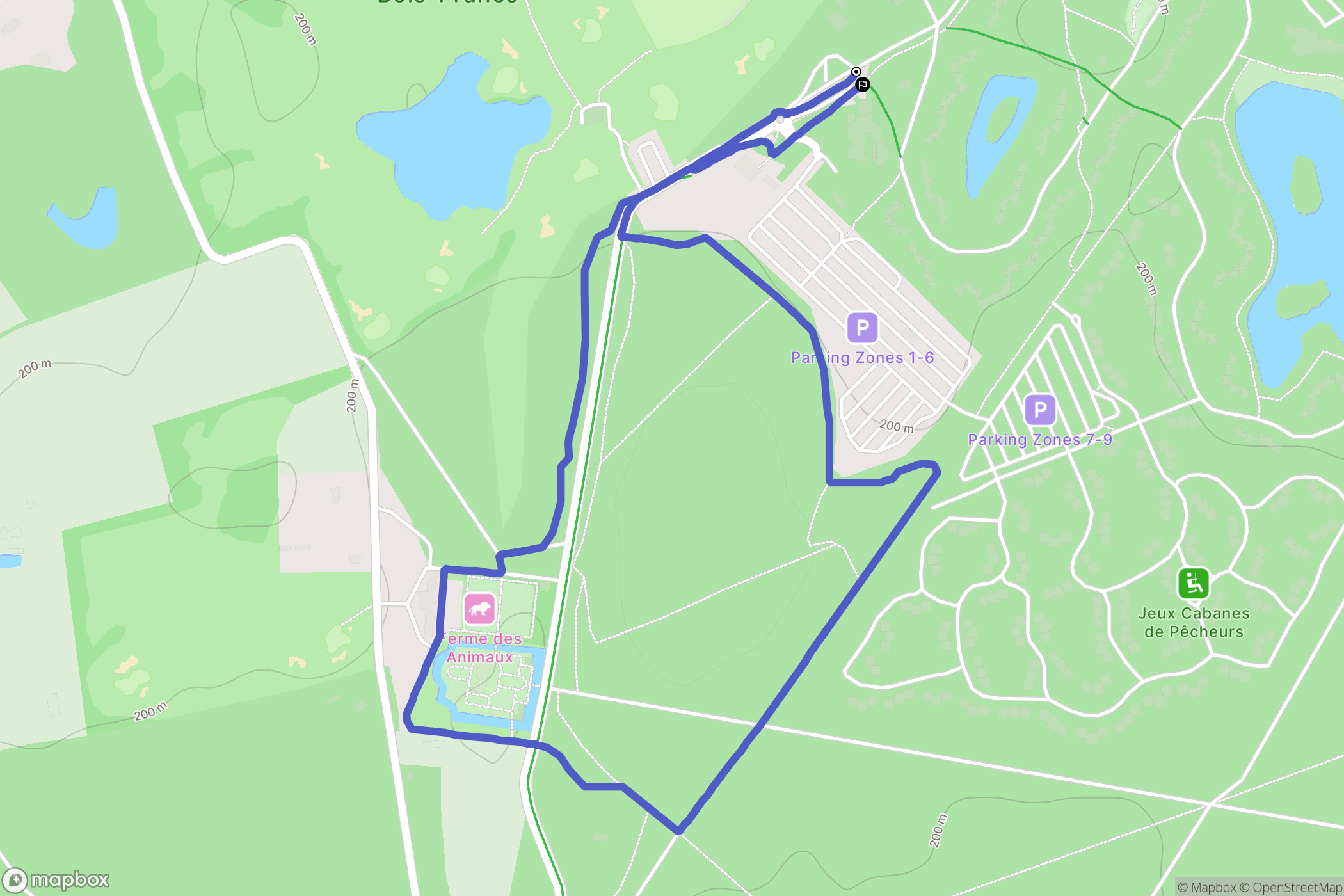 Les Barils : carte du parcours de randonnée - France