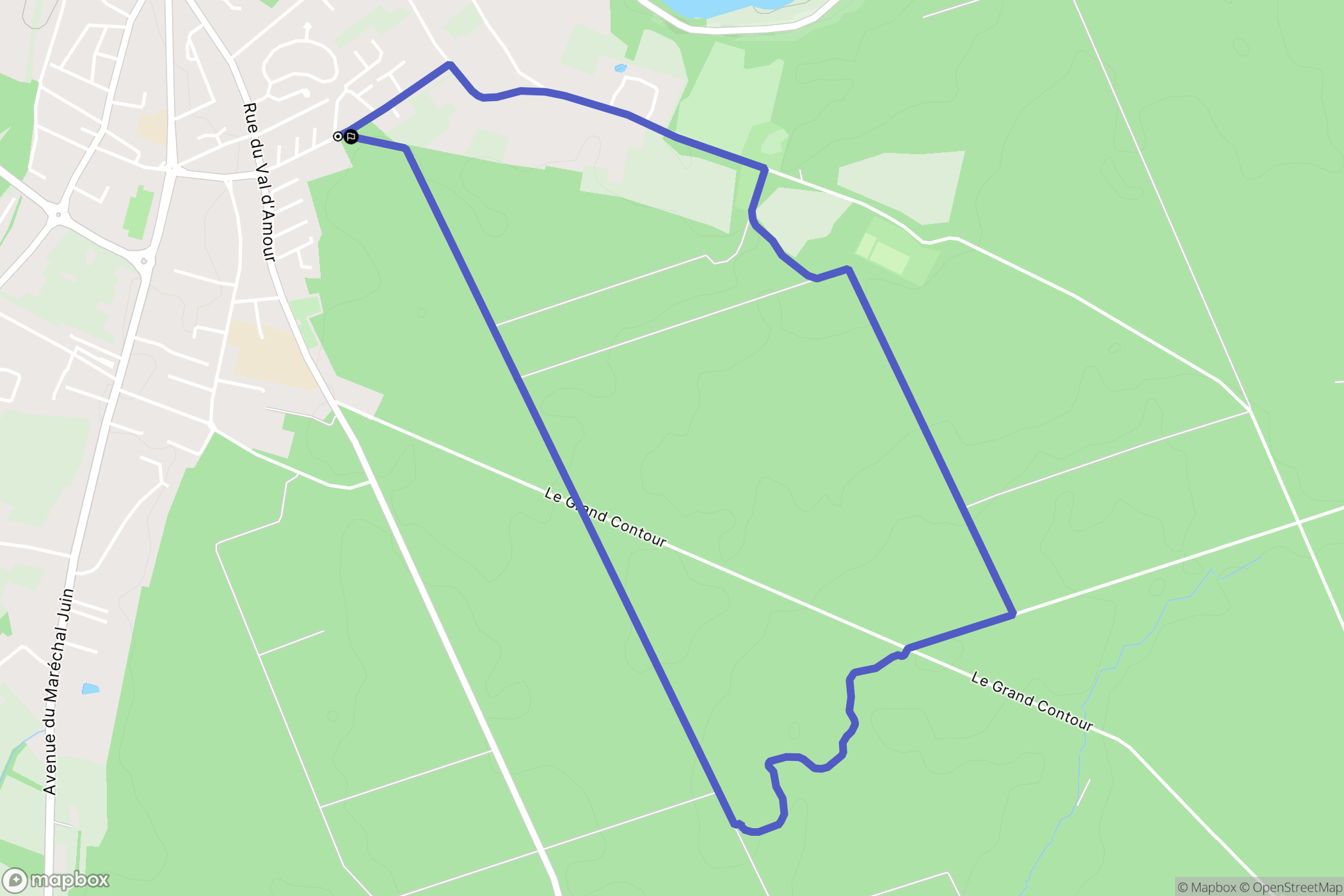Dole : carte du parcours de randonnée - France