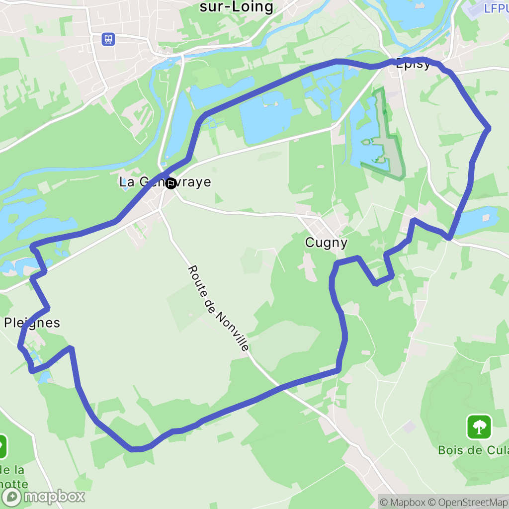 La Genevraye : carte du parcours de randonnée - France