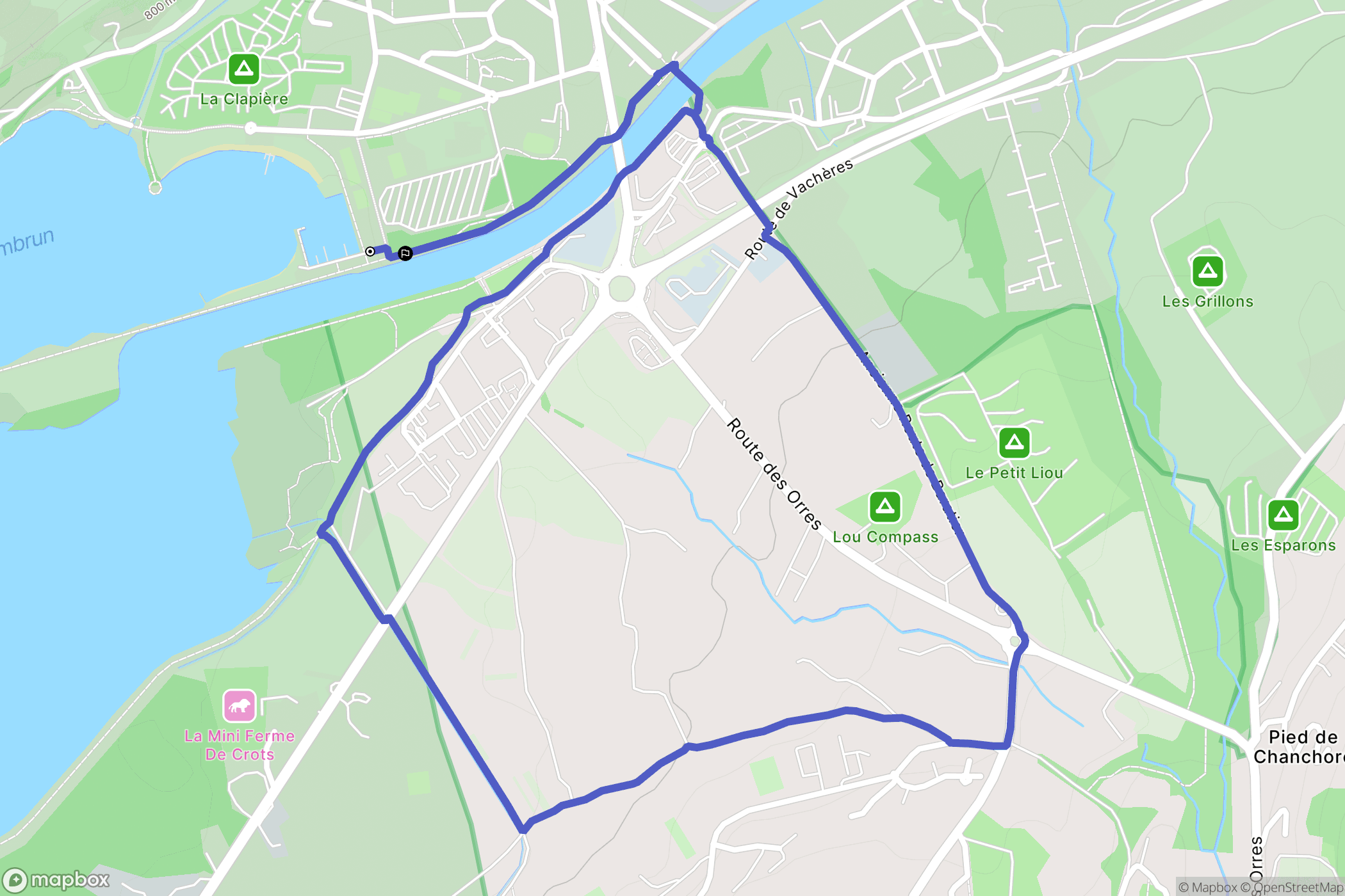Embrun : carte du parcours de randonnée - France