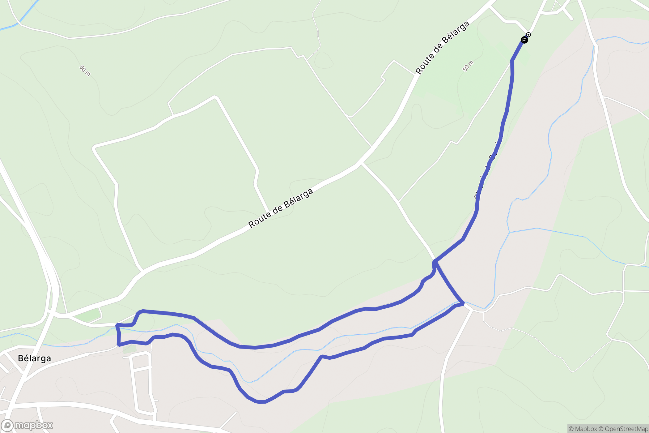 Puilacher : carte du parcours de randonnée - France